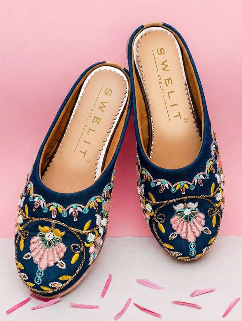 women embroidered flat mules - 22263428 -  Standard Image - 2