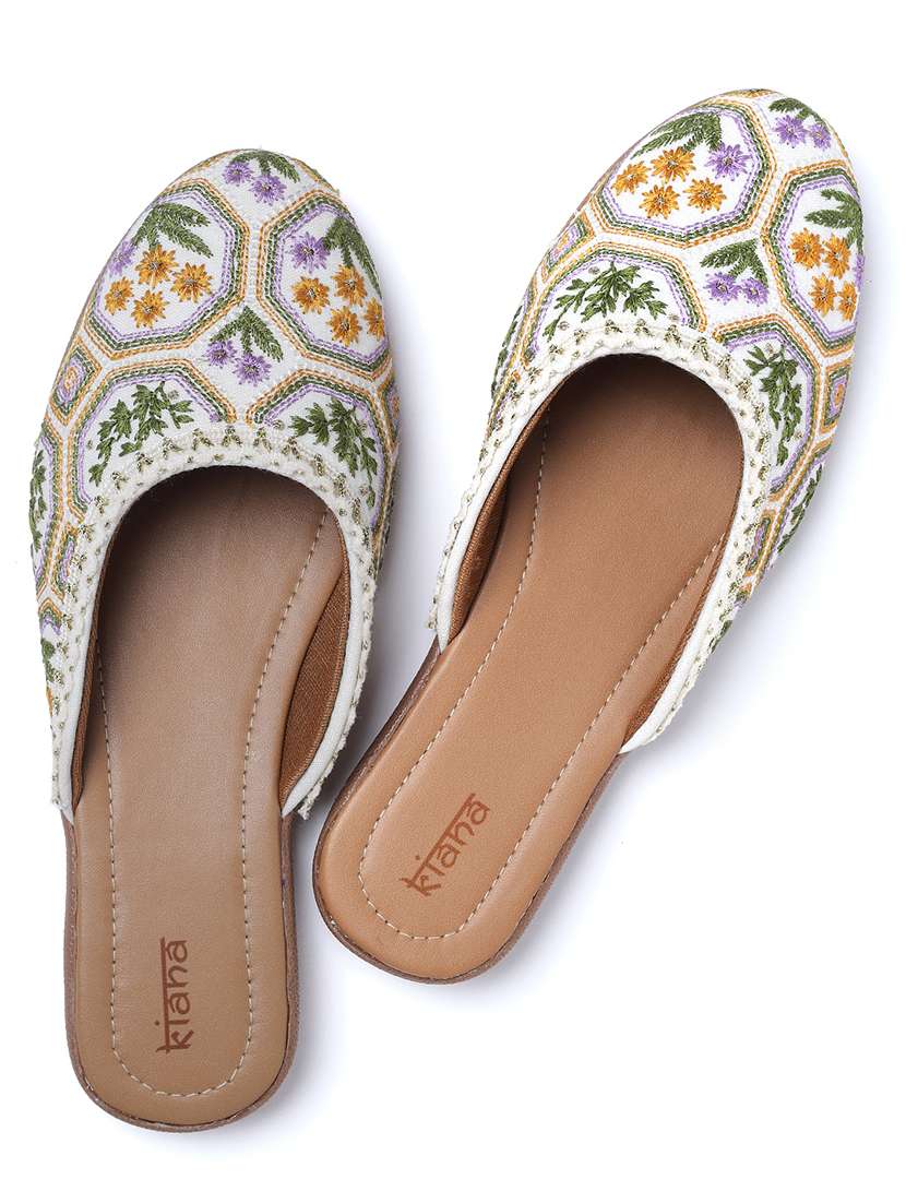 women embroidered flat mules - 22263431 -  Standard Image - 2