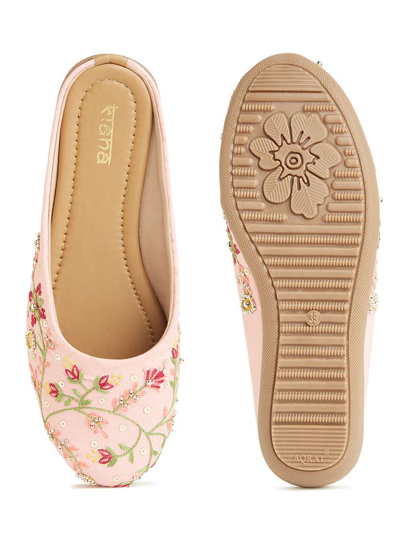 women embroidered flat mules - 22263438 -  Standard Image - 2