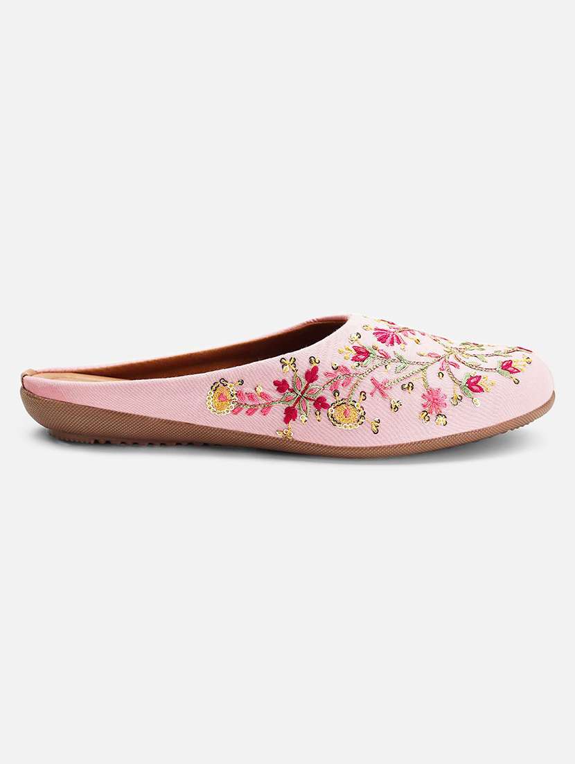 women embroidered flat mules - 22263438 -  Standard Image - 2