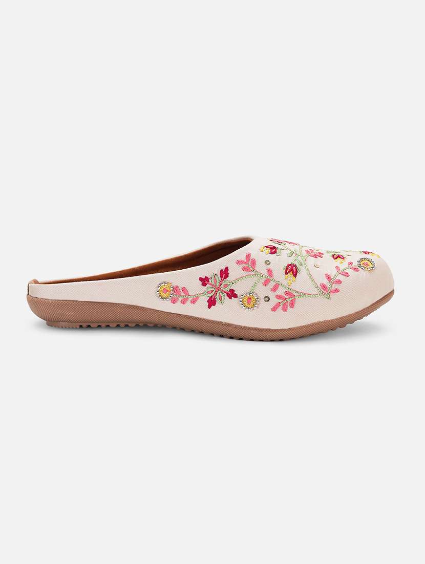 women embroidered flat mules - 22263442 -  Standard Image - 2
