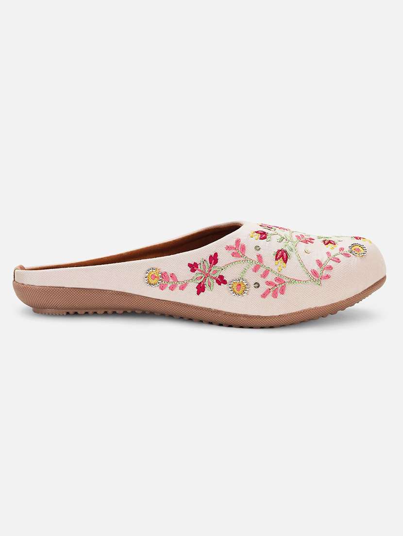 women embroidered flat mules - 22263442 -  Standard Image - 2