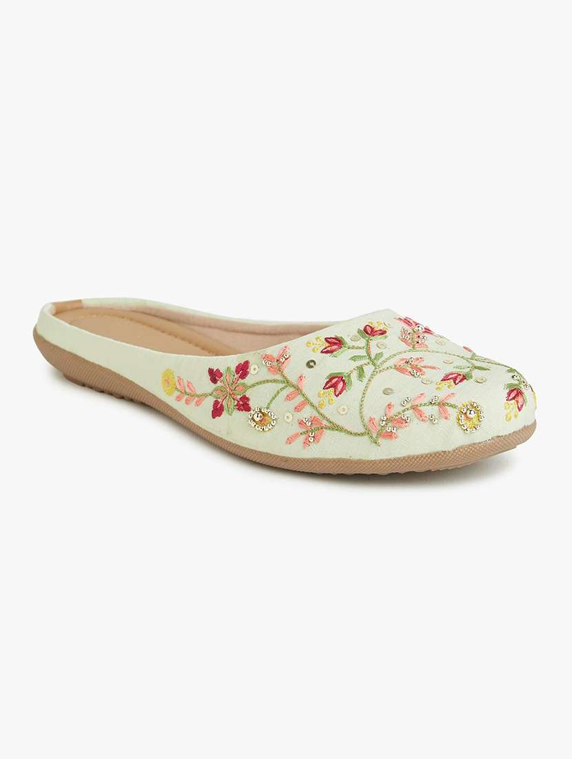 women embroidered flat mules - 22263443 -  Standard Image - 2