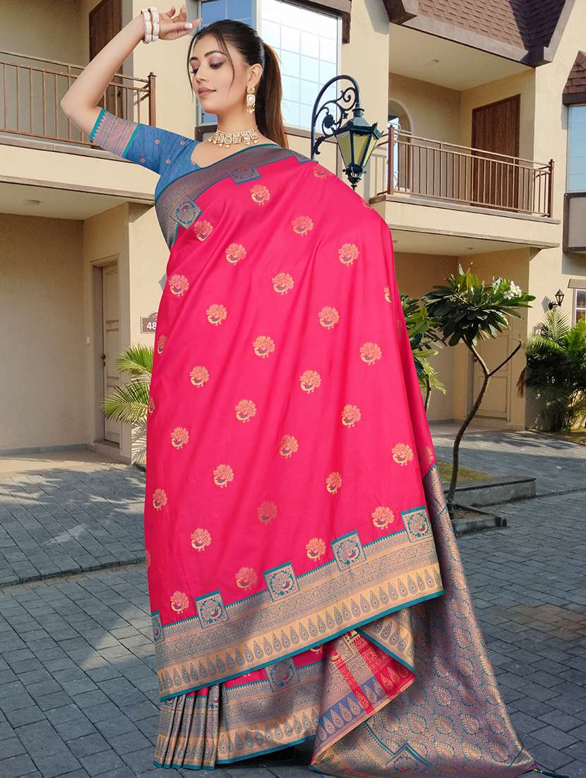 women self design kanjivaram saree with blouse - 22263460 -  Standard Image - 2