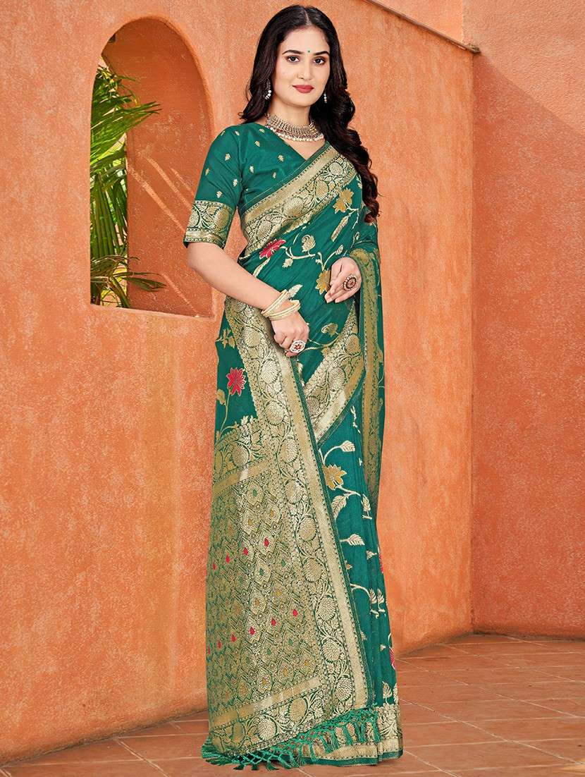 women self design kanjivaram saree with blouse - 22263463 -  Standard Image - 2