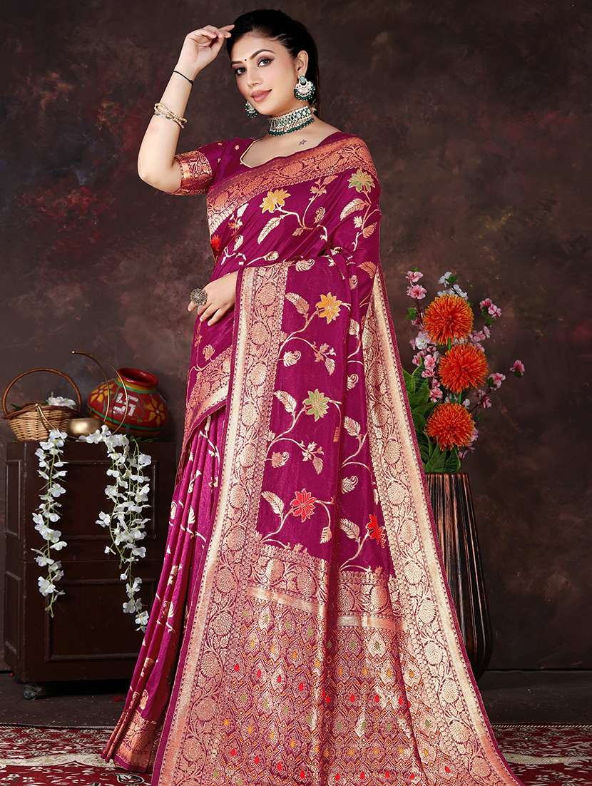 women self design kanjivaram saree with blouse - 22263465 -  Standard Image - 2