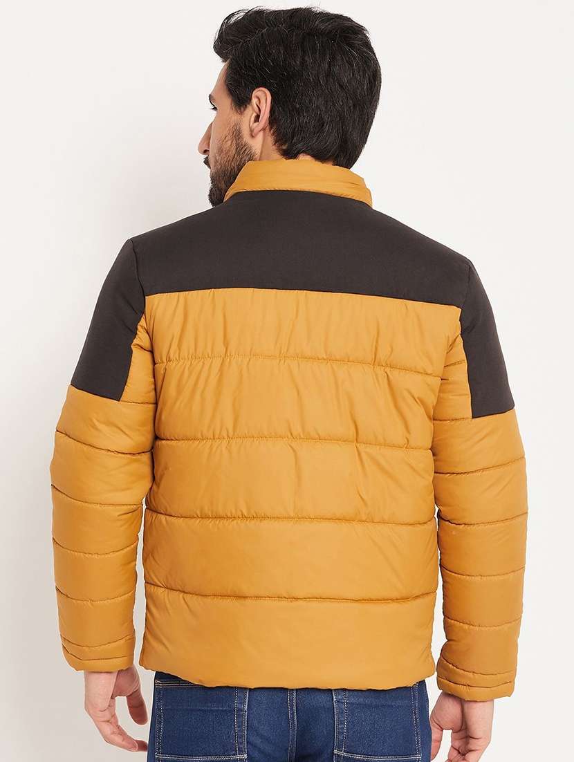 men color block long sleeve puffer jacket - 22263613 -  Standard Image - 2