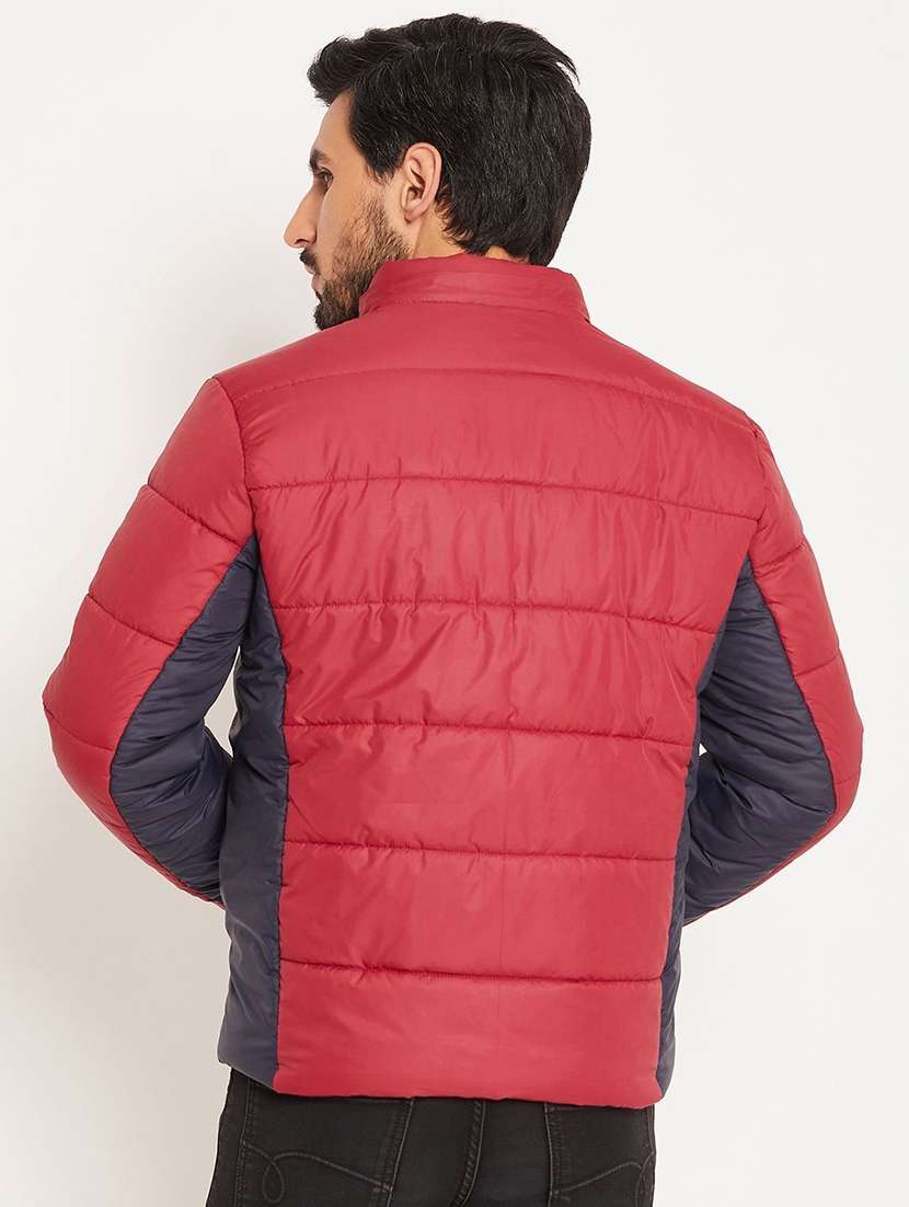 men color blocked long sleeve hooded puffer jacket - 22263621 -  Standard Image - 2