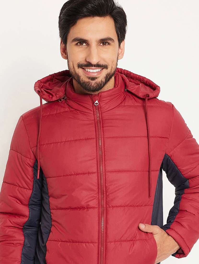 men color block long sleeve puffer jacket - 22263622 -  Standard Image - 2