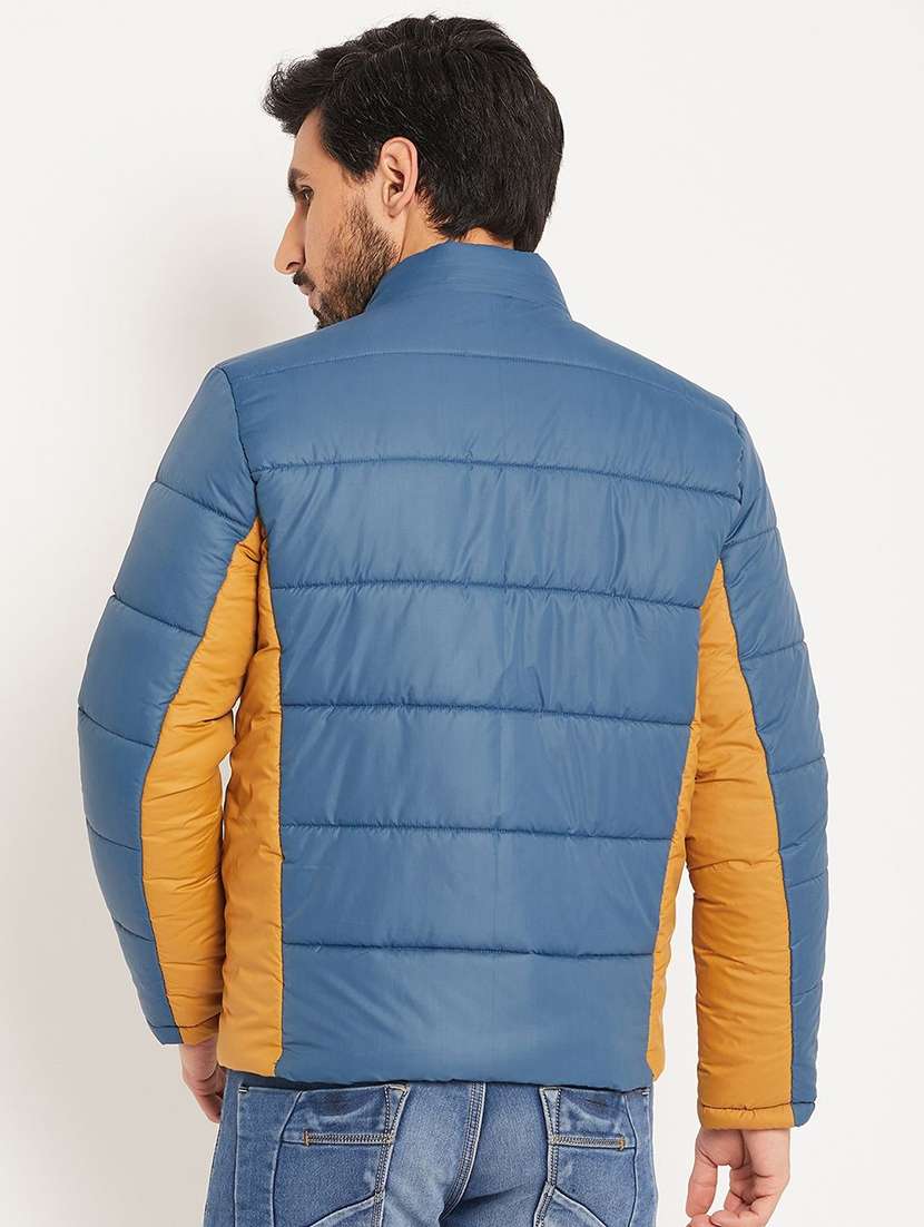 men color blocked long sleeve hooded puffer jacket - 22263626 -  Standard Image - 2