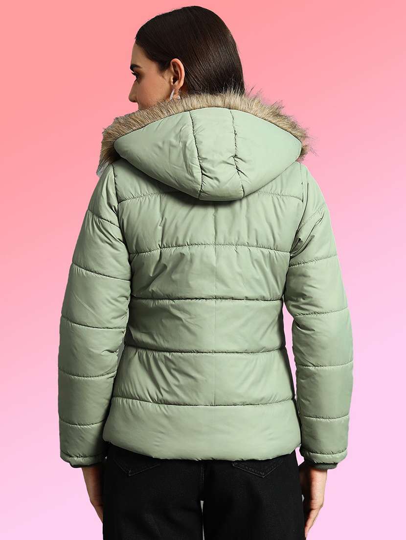 girls long sleeve hooded quilted jacket - 22263667 -  Standard Image - 2