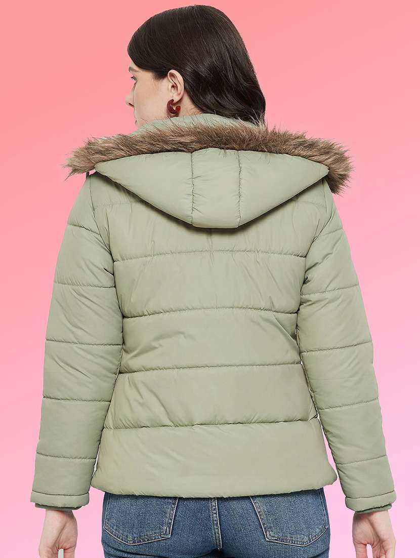 women long sleeve hooded quilted jacket - 22263679 -  Standard Image - 2