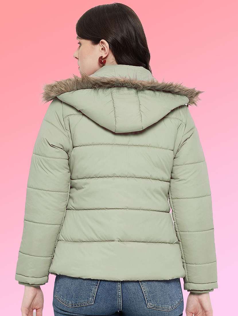 women long sleeve hooded quilted jacket - 22263687 -  Standard Image - 2