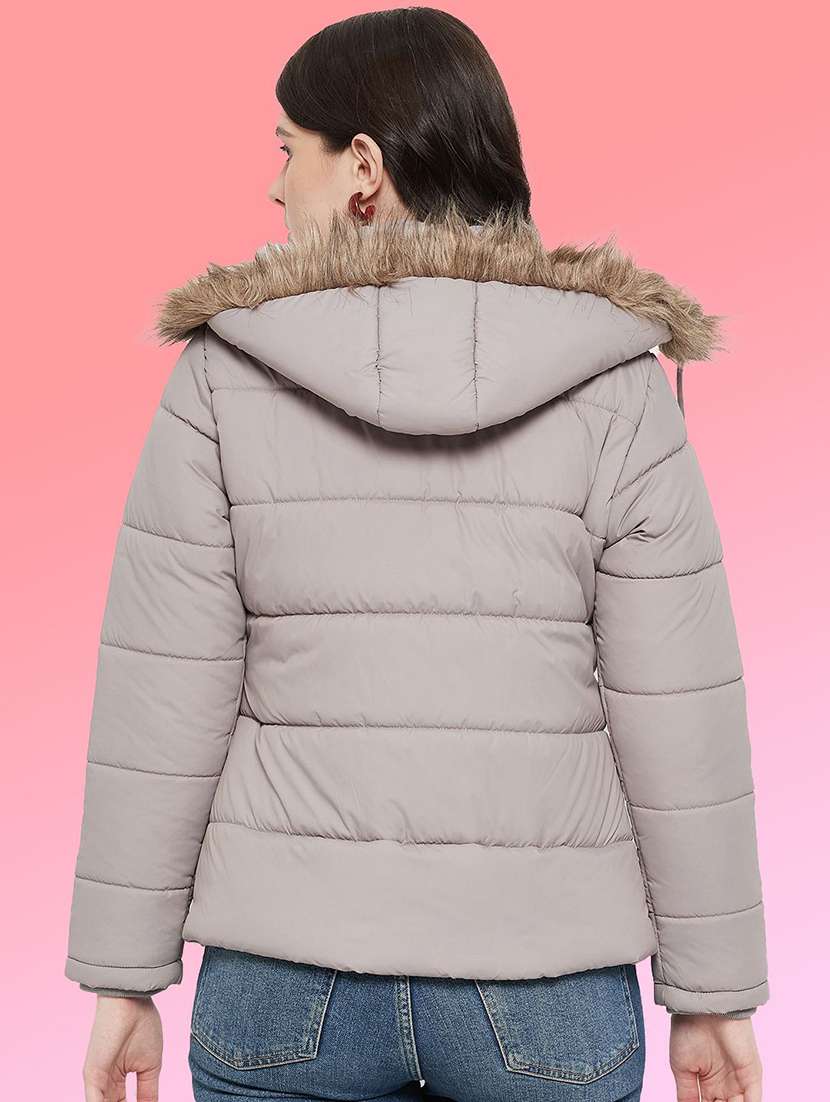 women long sleeve hooded quilted jacket - 22263690 -  Standard Image - 2