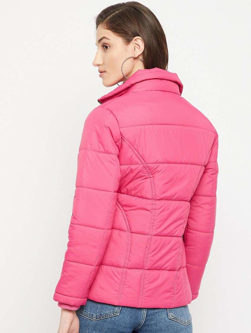 women long sleeve stand collar quilted jacket - 22263797 -  Standard Image - 2