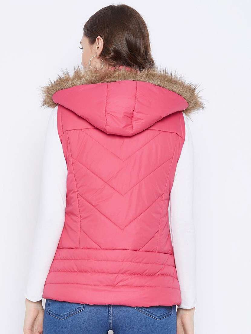 girls sleeveless hooded quilted jacket - 22263805 -  Standard Image - 2