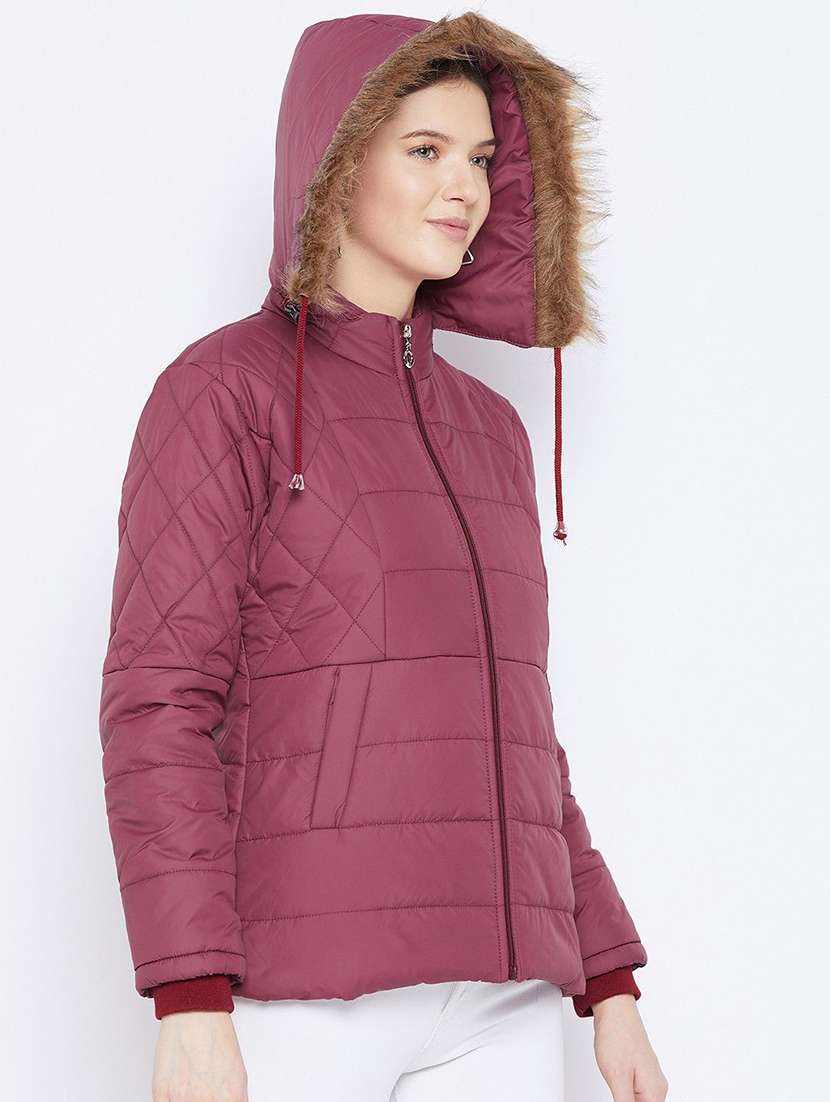 women long sleeve hooded quilted jacket - 22263809 -  Standard Image - 2