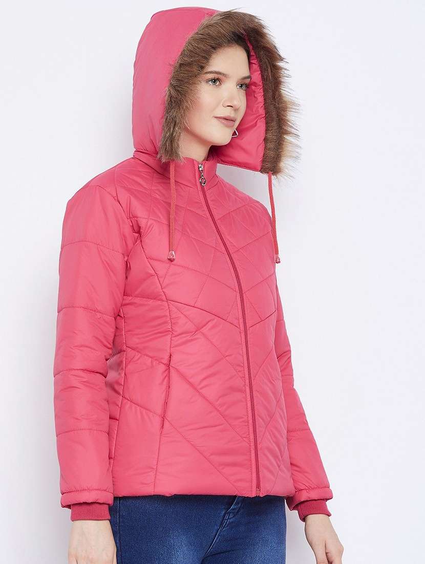 women long sleeve hooded quilted jacket - 22263823 -  Standard Image - 2