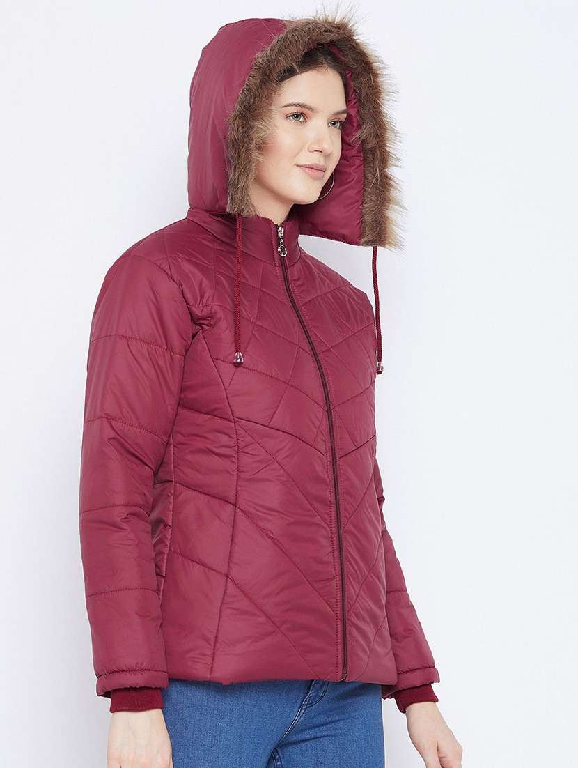 women long sleeve hooded quilted jacket - 22263826 -  Standard Image - 2