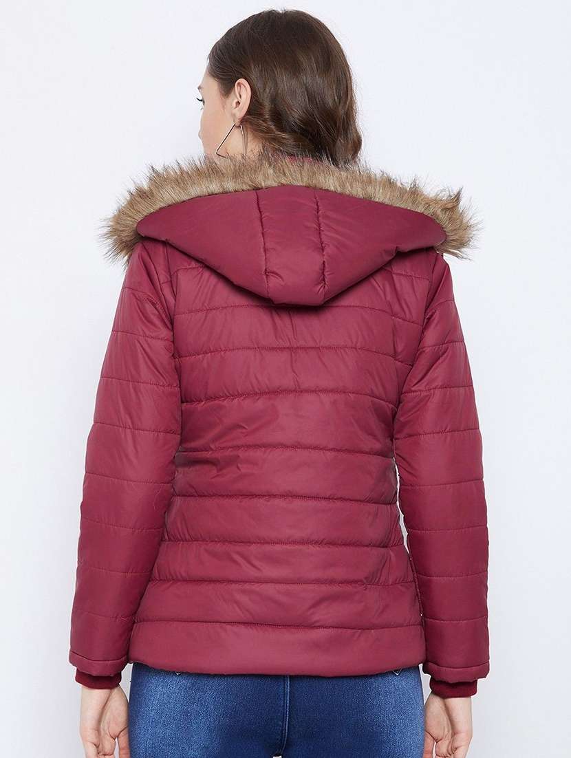 women long sleeve hooded quilted jacket - 22263833 -  Standard Image - 2