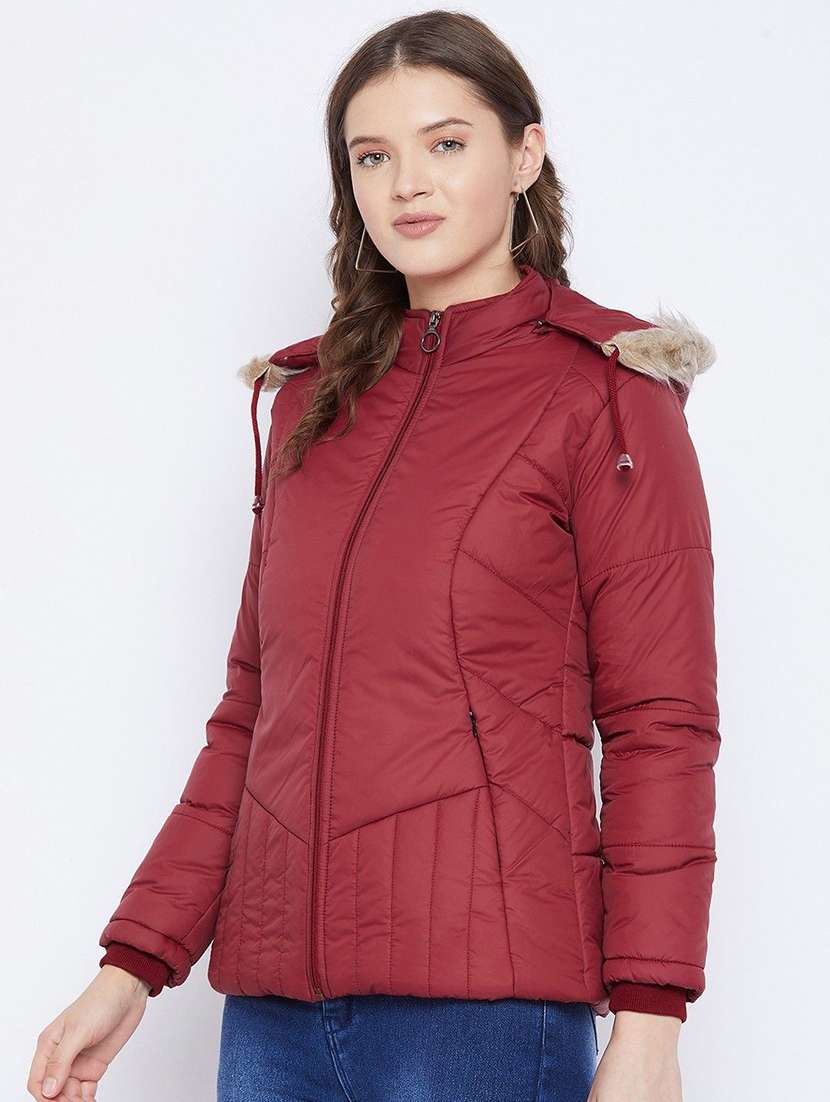 women long sleeve hooded quilted jacket - 22263849 -  Standard Image - 2