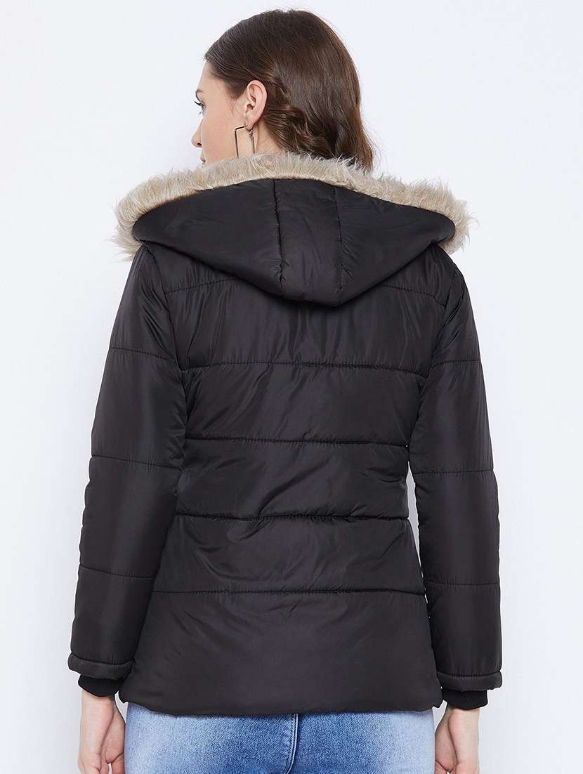 women long sleeve hooded quilted jacket - 22263850 -  Standard Image - 2