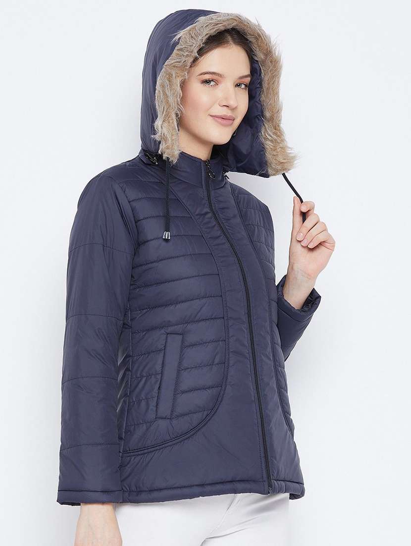 women long sleeve hooded quilted jacket - 22263853 -  Standard Image - 2
