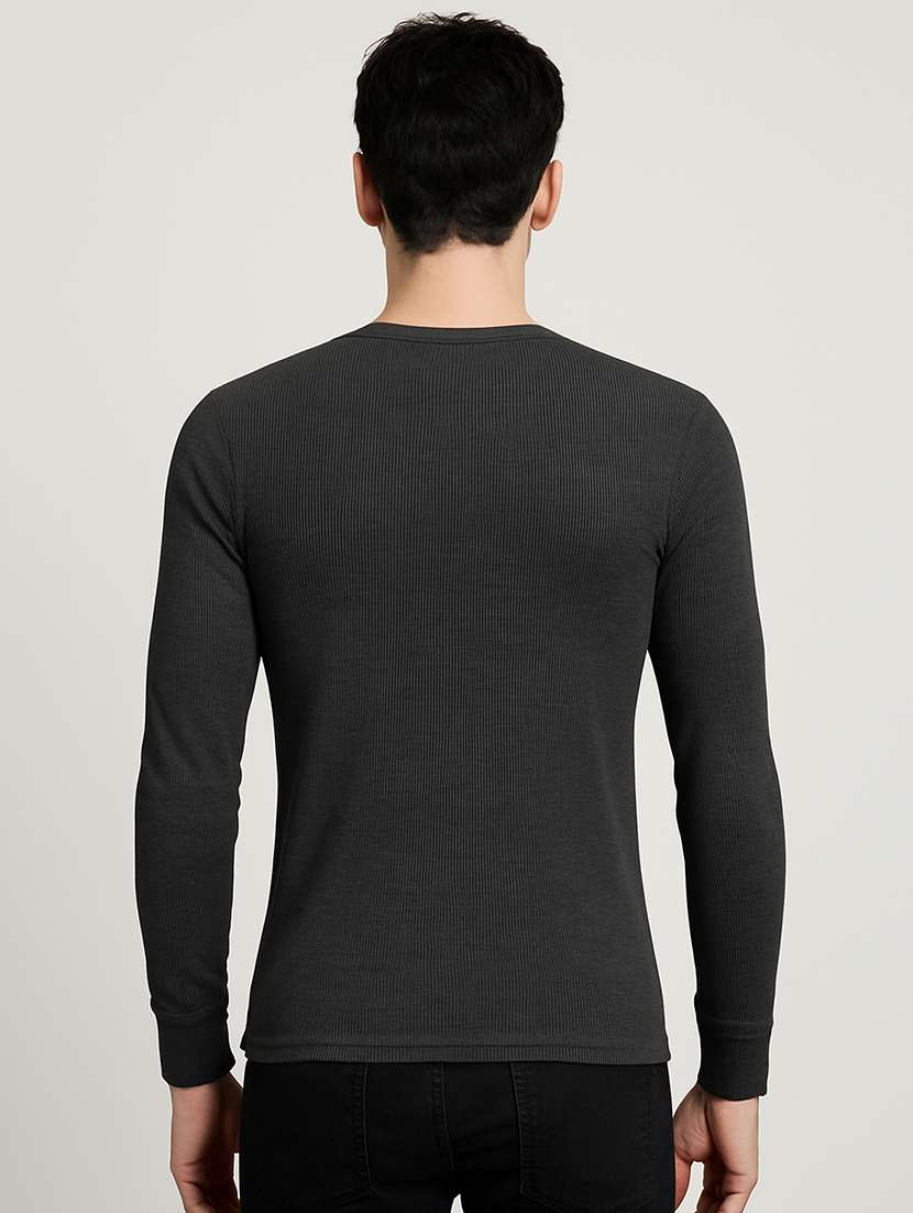 men solid full sleeve thermal top - 22263956 -  Standard Image - 2