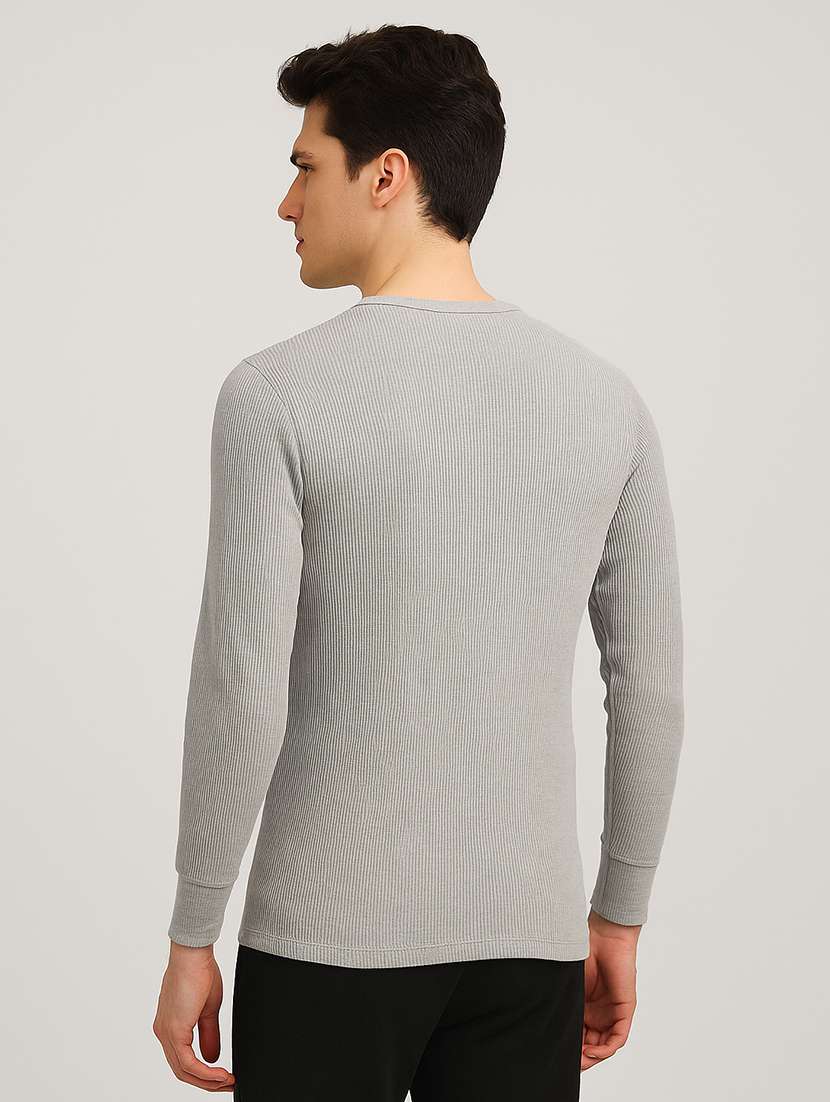 men solid full sleeve thermal top - 22263957 -  Standard Image - 2
