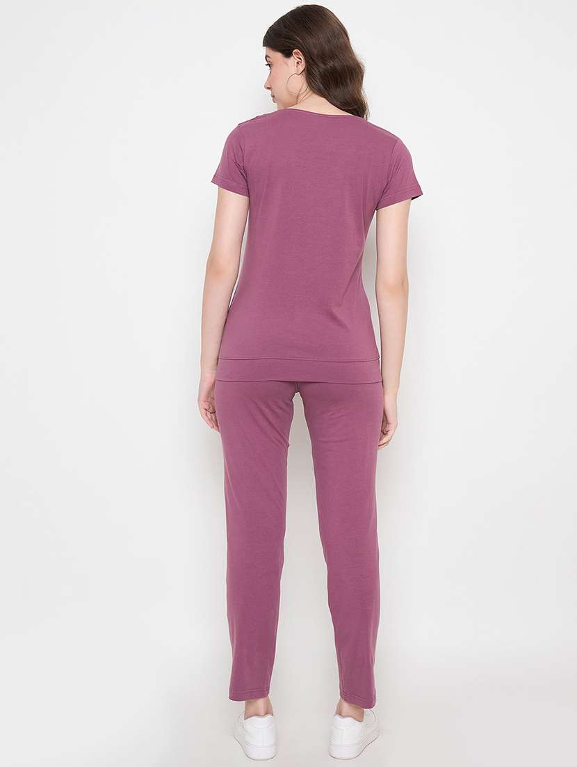 women solid top and trouser co-ord set - 22263965 -  Standard Image - 2