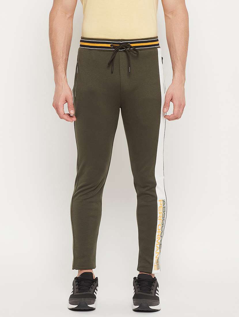 men tapered mid rise slim fit track pant