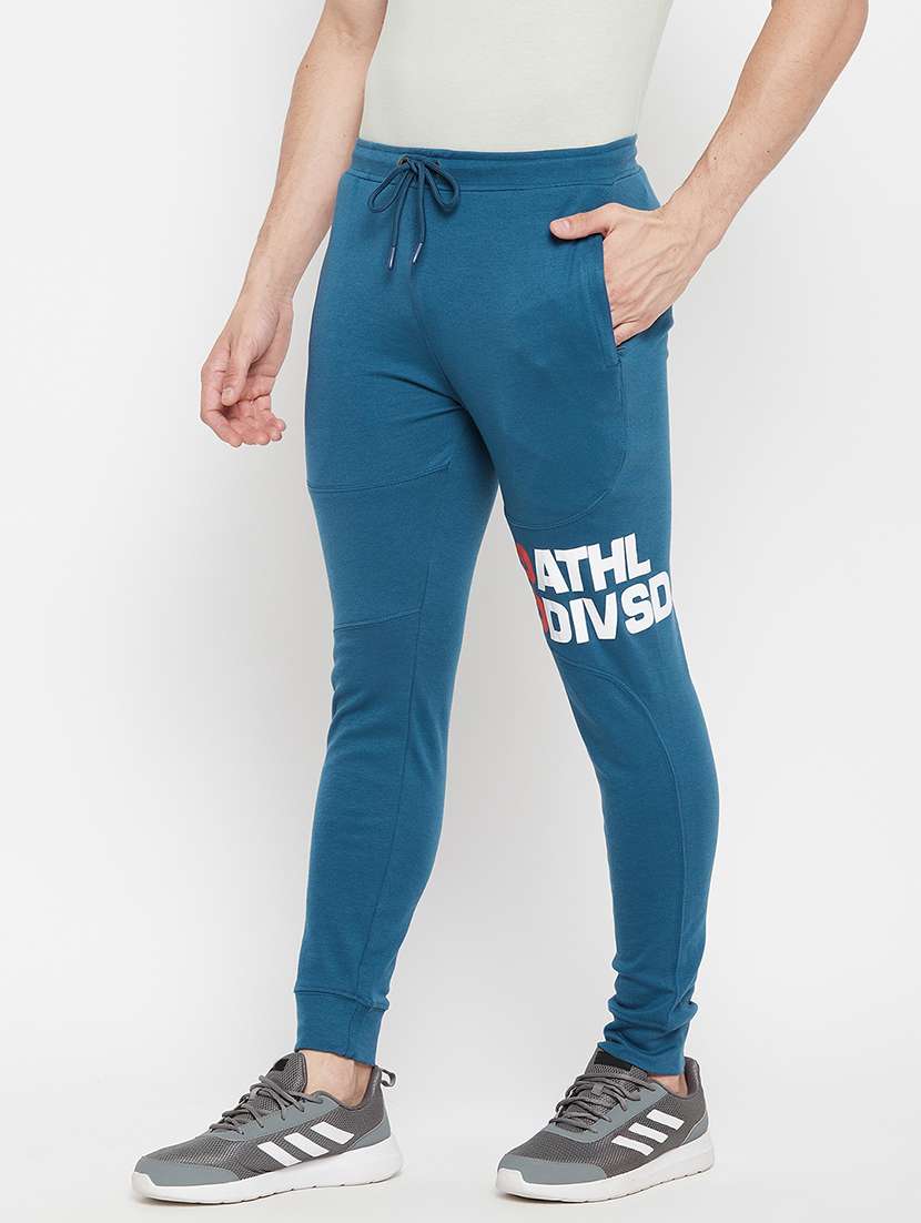 men mid rise slim fit track pant