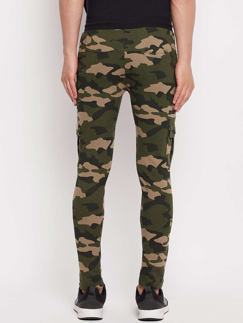 men printed mid rise slim fit track pant - 22264034 -  Standard Image - 2