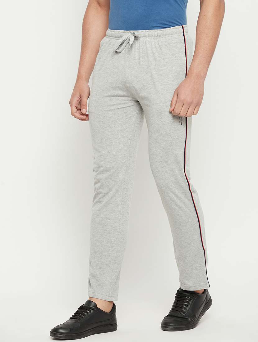 men mid rise slim fit track pant