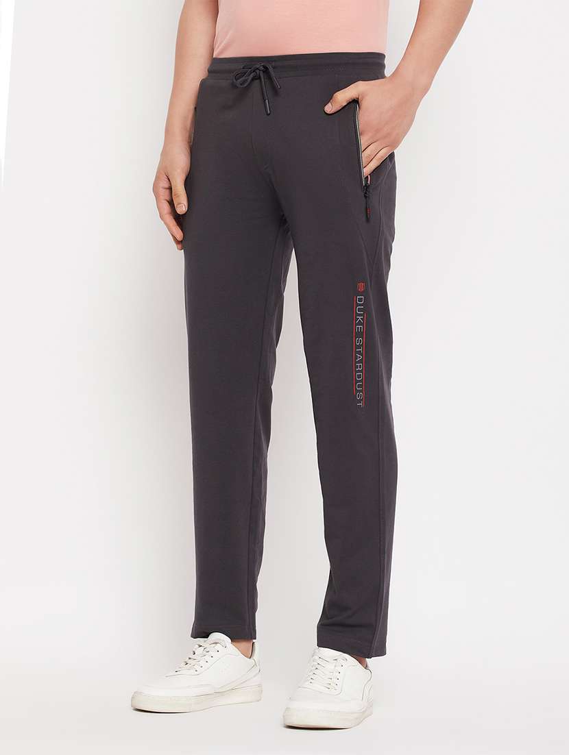 men solid mid rise track pant - 22264044 -  Standard Image - 2