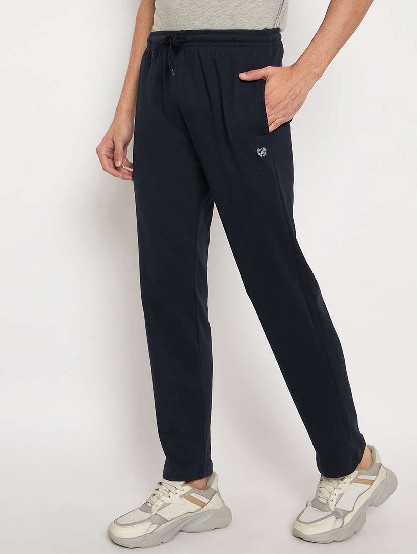 men solid mid rise regular fit track pant - 22264051 -  Standard Image - 2