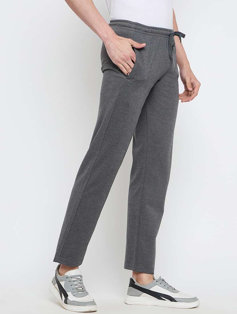 men solid mid rise regular fit track pant - 22264052 -  Standard Image - 2