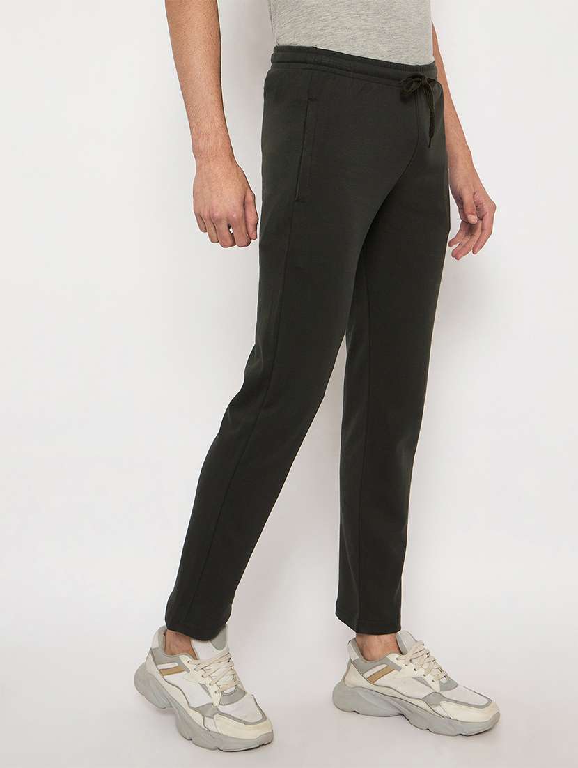 men solid mid rise slim fit track pant - 22264053 -  Standard Image - 2