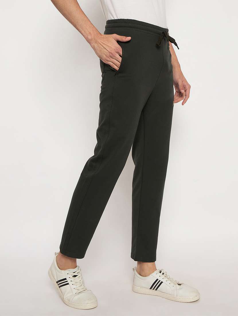men solid mid rise regular fit track pant - 22264056 -  Standard Image - 2