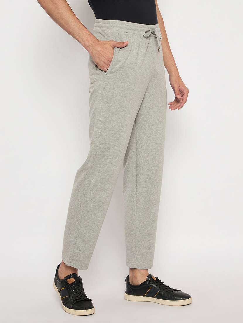 men solid mid rise regular fit track pant - 22264057 -  Standard Image - 2