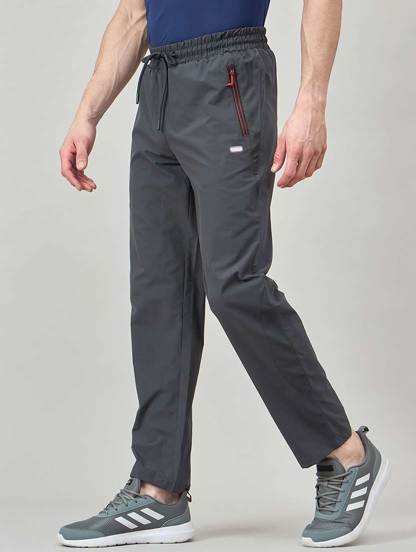 men solid mid rise regular fit track pant - 22264059 -  Standard Image - 2