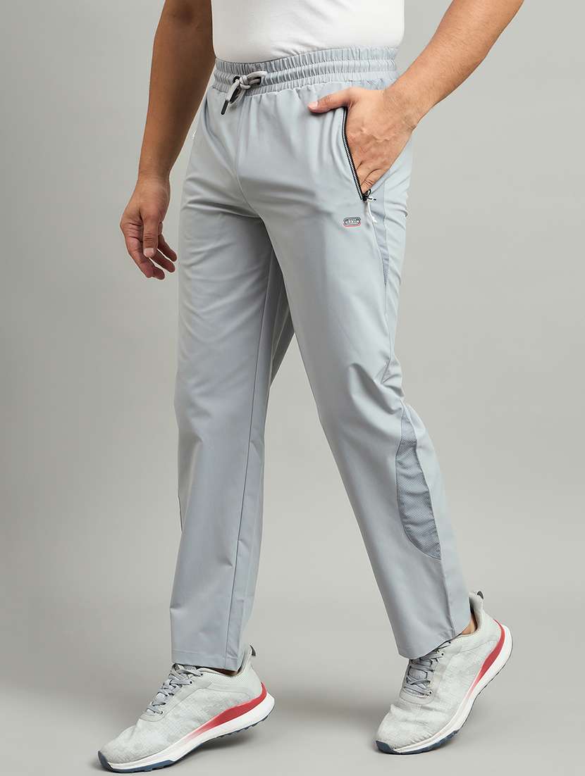 men solid mid rise regular fit track pant - 22264060 -  Standard Image - 2