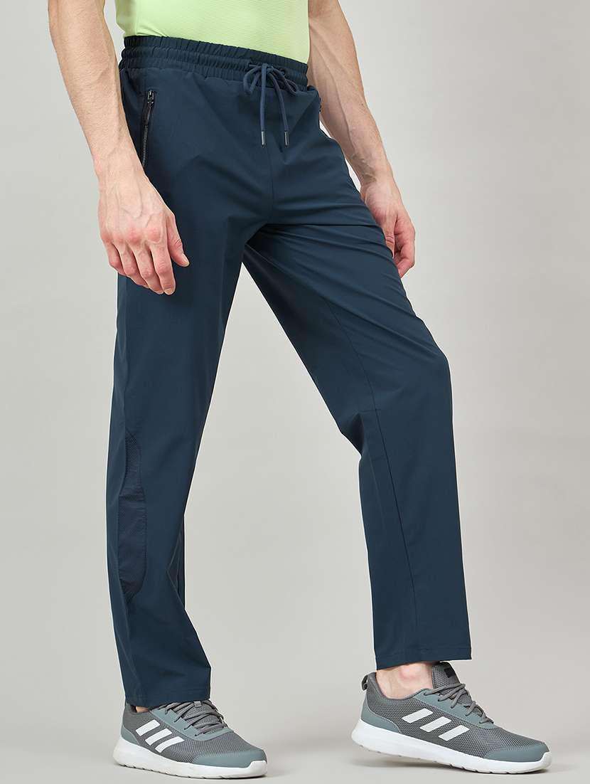 men solid mid rise regular fit track pant - 22264061 -  Standard Image - 2