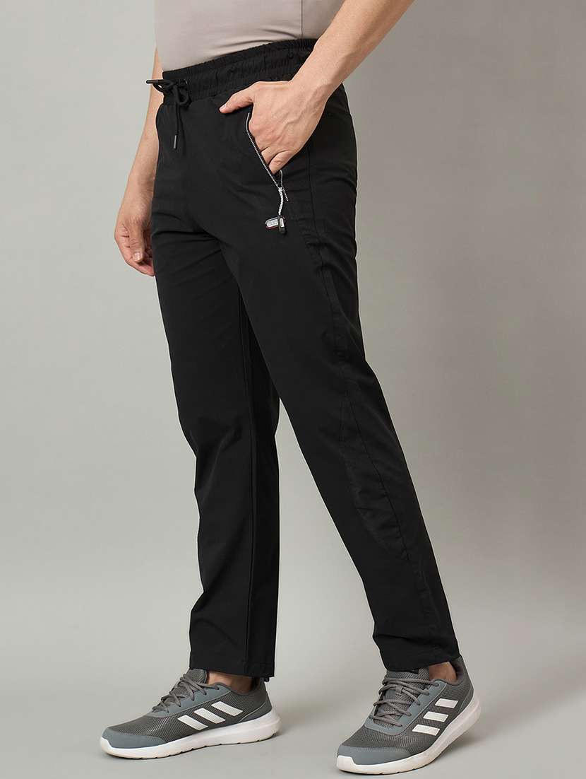 men solid mid rise regular fit track pant - 22264062 -  Standard Image - 2