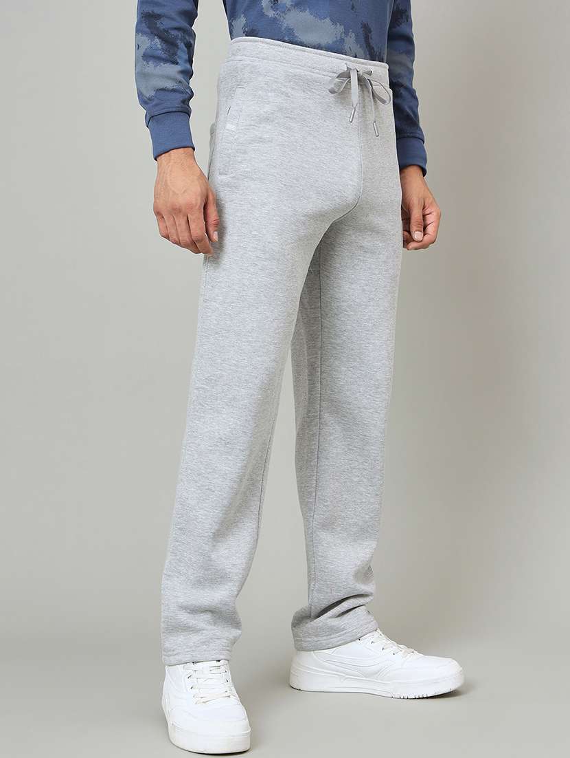 men solid mid rise regular fit track pant - 22264064 -  Standard Image - 2
