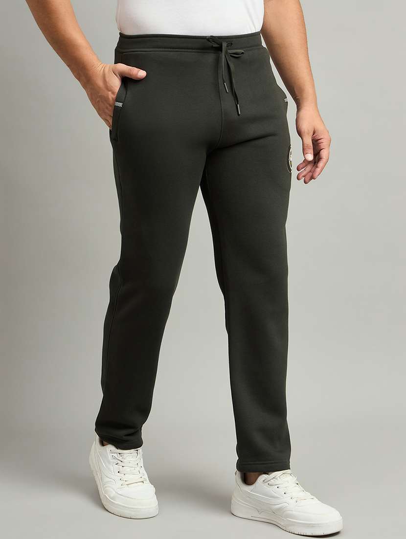 men solid mid rise regular fit track pant - 22264065 -  Standard Image - 2