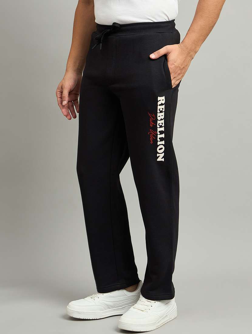 men solid mid rise regular fit track pant - 22264068 -  Standard Image - 2