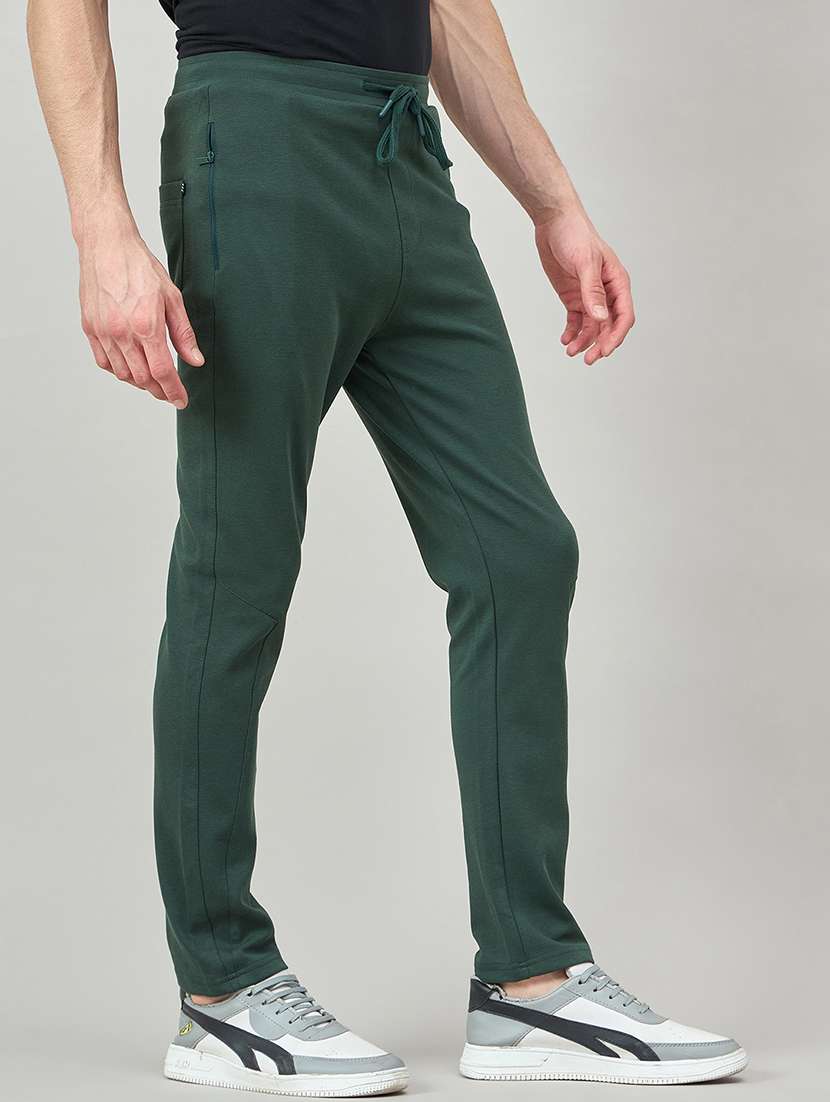 men solid mid rise regular fit track pant - 22264073 -  Standard Image - 2