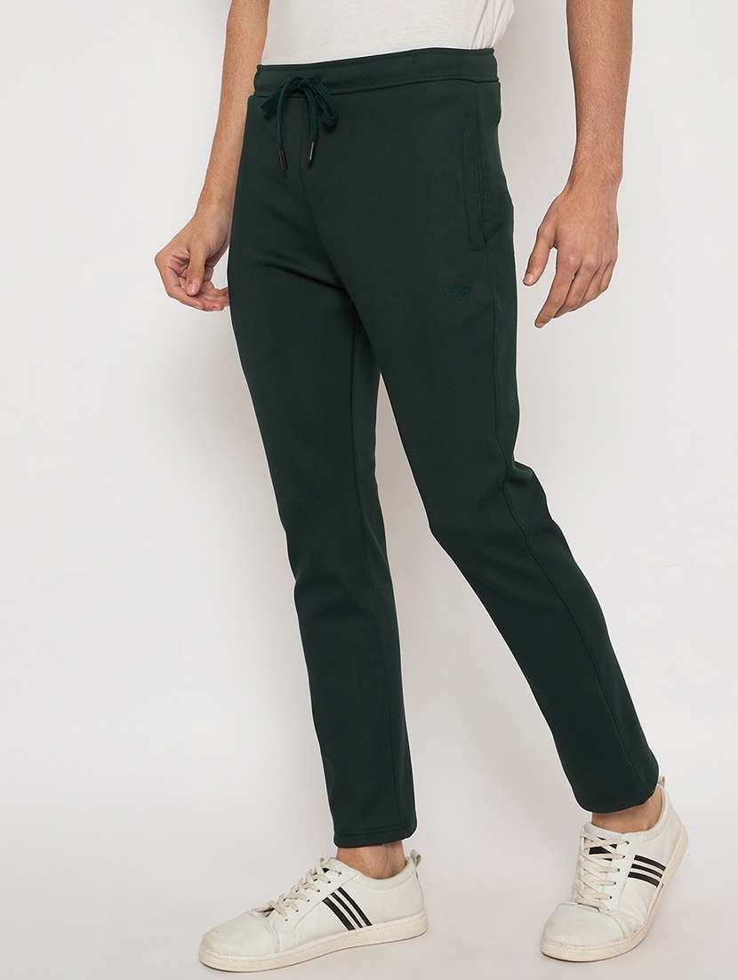 men solid mid rise slim fit track pant - 22264076 -  Standard Image - 2