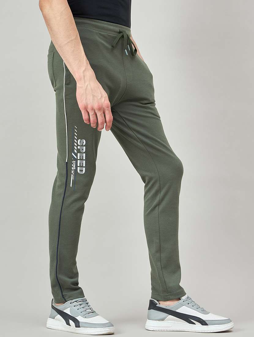 men solid mid rise slim fit track pant - 22264082 -  Standard Image - 2